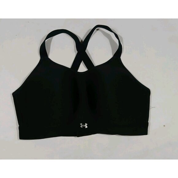 Under Armour Continuum Mid Sports Bra Medium Support Size 1X 48 50 Black - Picture 1 of 7